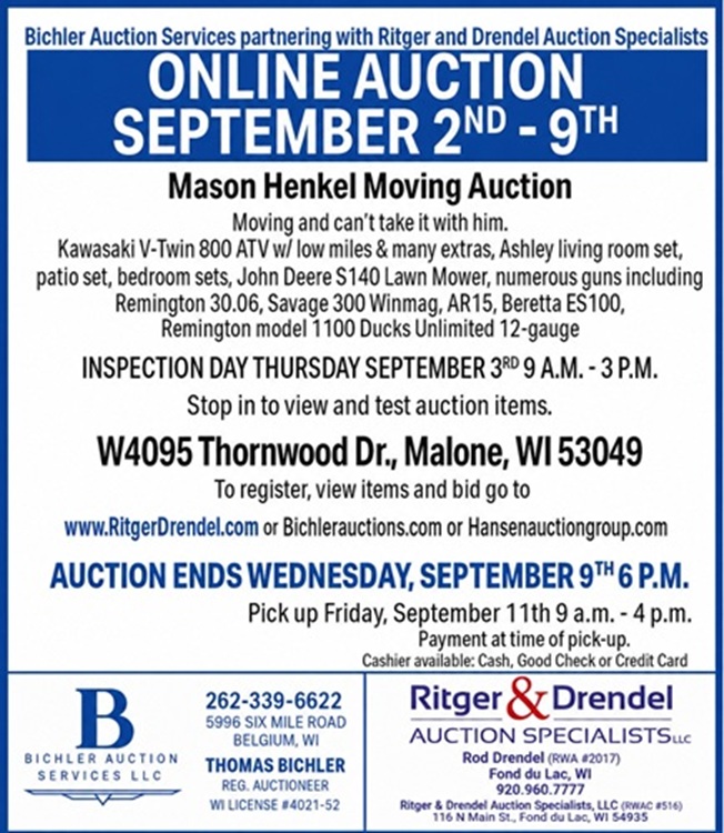 Mason Henkel Moving Auction
